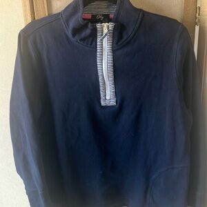 ORLY Blue top with Stand-Up Collar xl